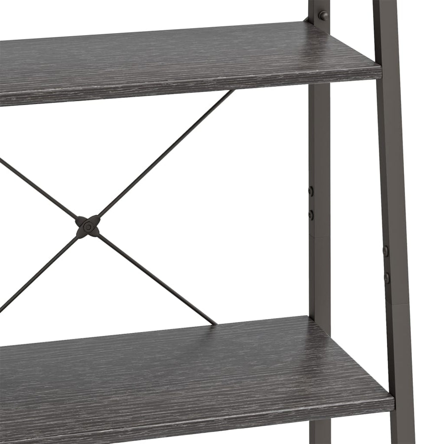 Opbergmeubel Met 4 Schappen 56X35X140 Cm Zwart