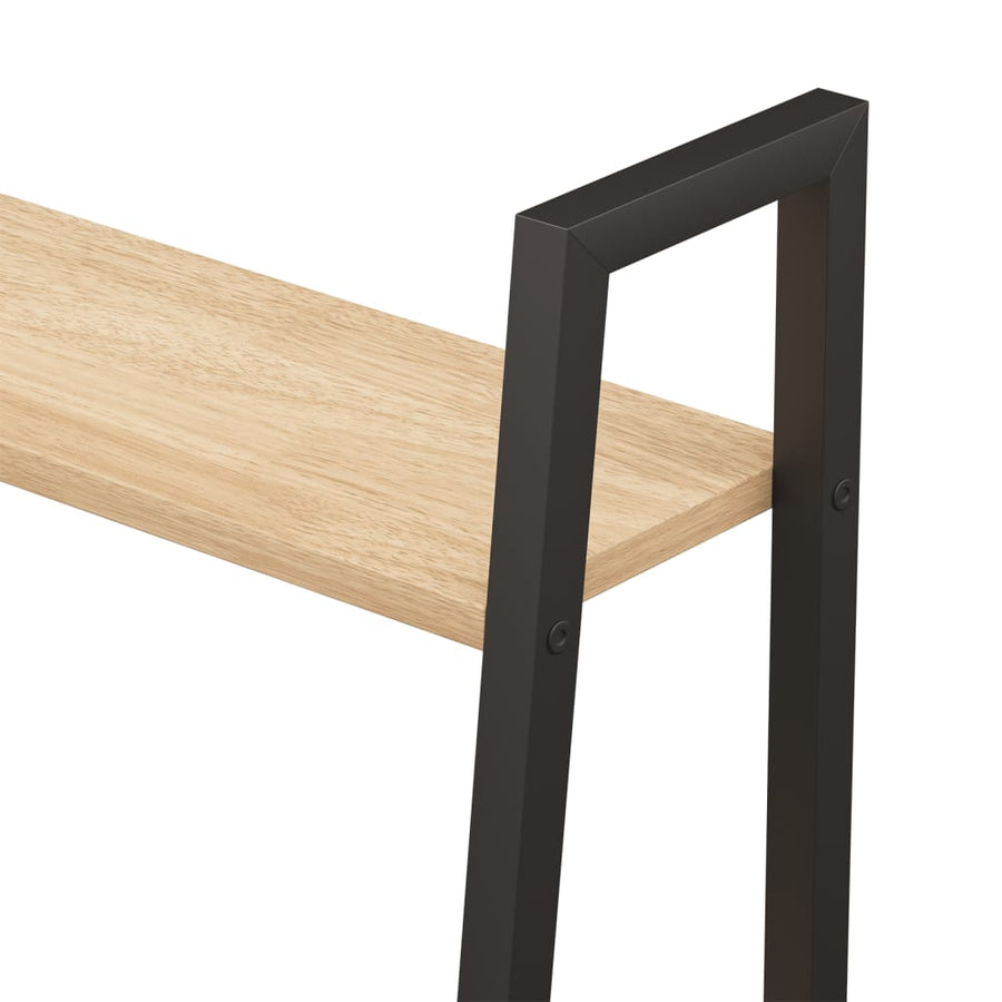 Ladderrek Met 5 Schappen 56X35X174 Cm Lichtbruin En Zwart