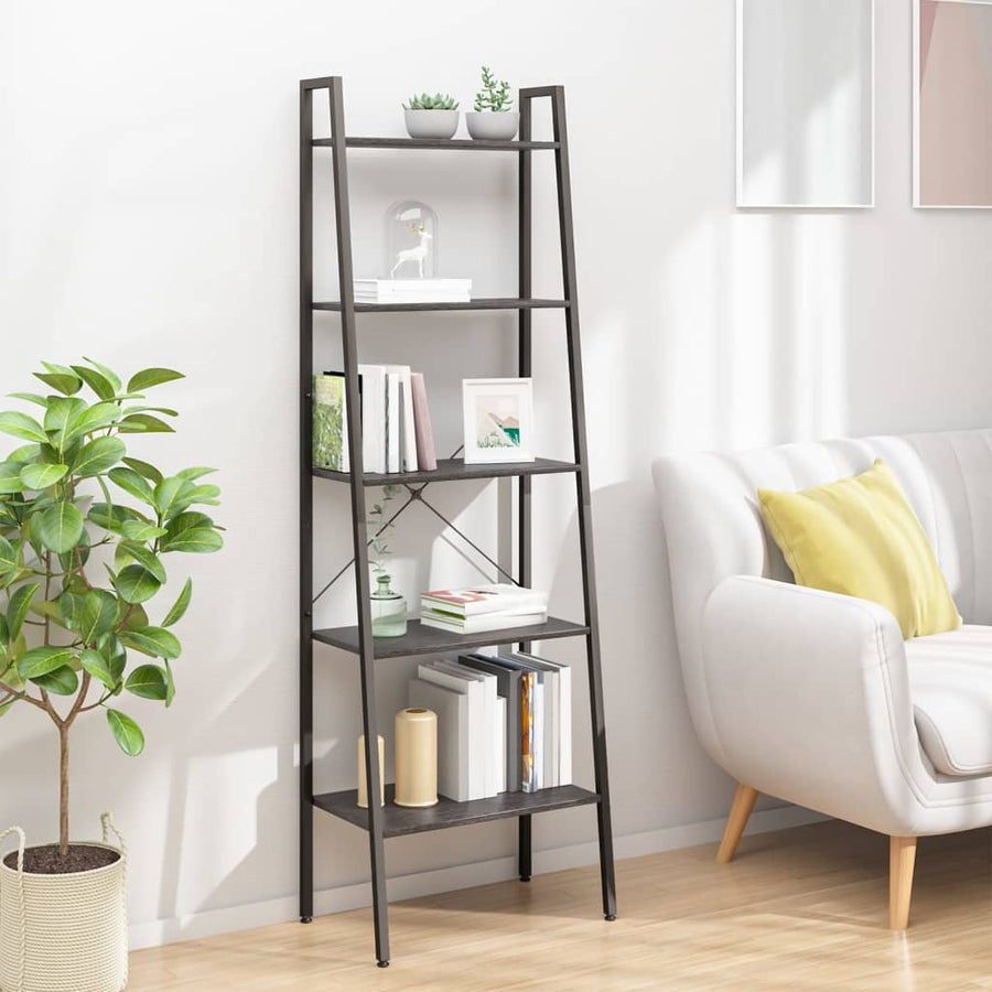 Opbergmeubel Met 5 Lagen 56X35X174 Cm Zwart