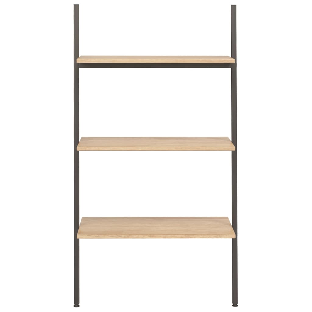 Ladderrek Met 3 Schappen 64X34X116 Cm Lichtbruin En Zwart