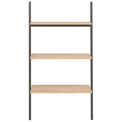 Ladderrek Met 3 Schappen 64X34X116 Cm Lichtbruin En Zwart
