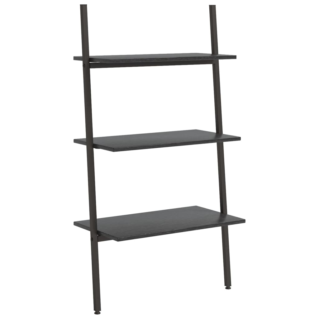Ladderrek Met 3 Schappen 64 x 34 x 116 cm Zwart
