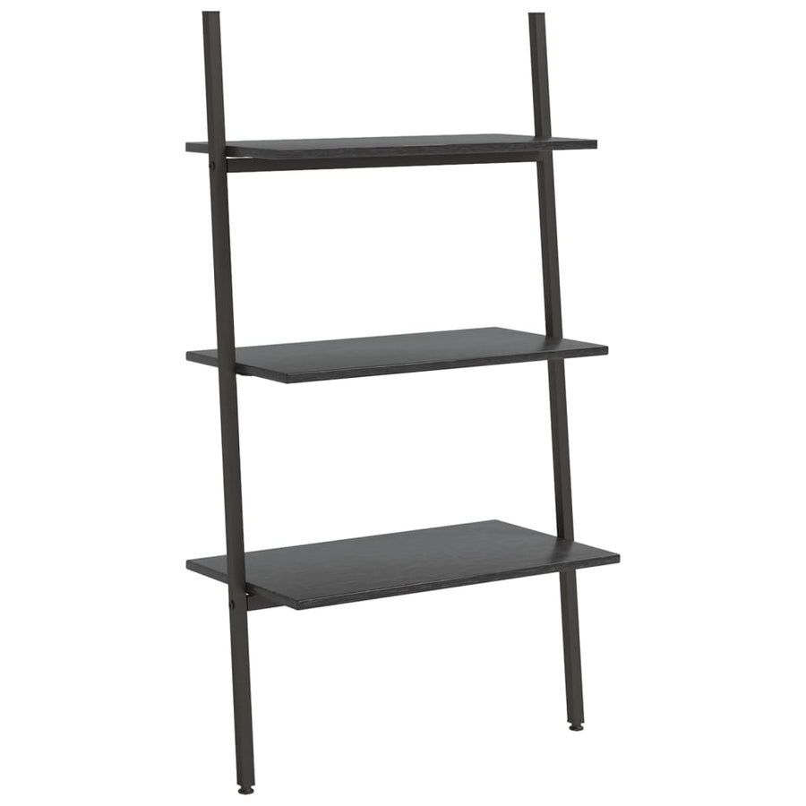 Ladderrek Met 3 Schappen 64 x 34 x 116 cm Zwart