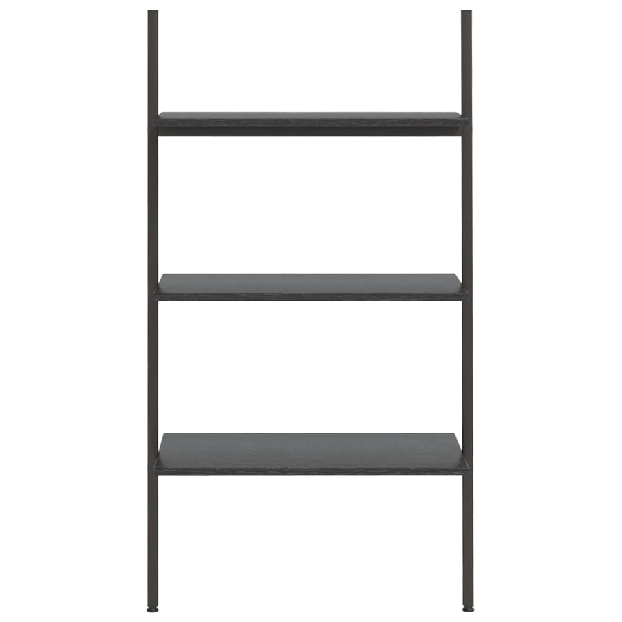 Ladderrek Met 3 Schappen 64 x 34 x 116 cm Zwart