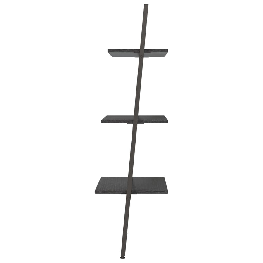 Ladderrek Met 3 Schappen 64 x 34 x 116 cm Zwart