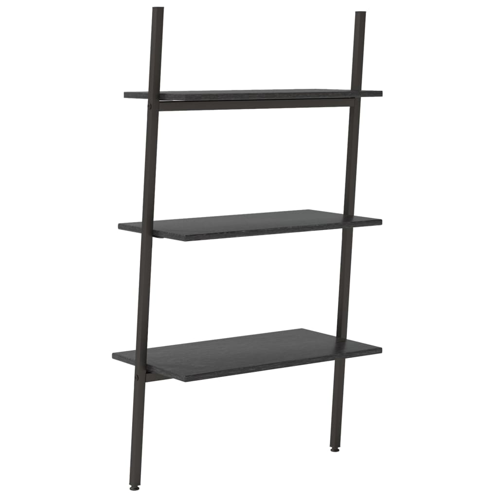 Ladderrek Met 3 Schappen 64 x 34 x 116 cm Zwart