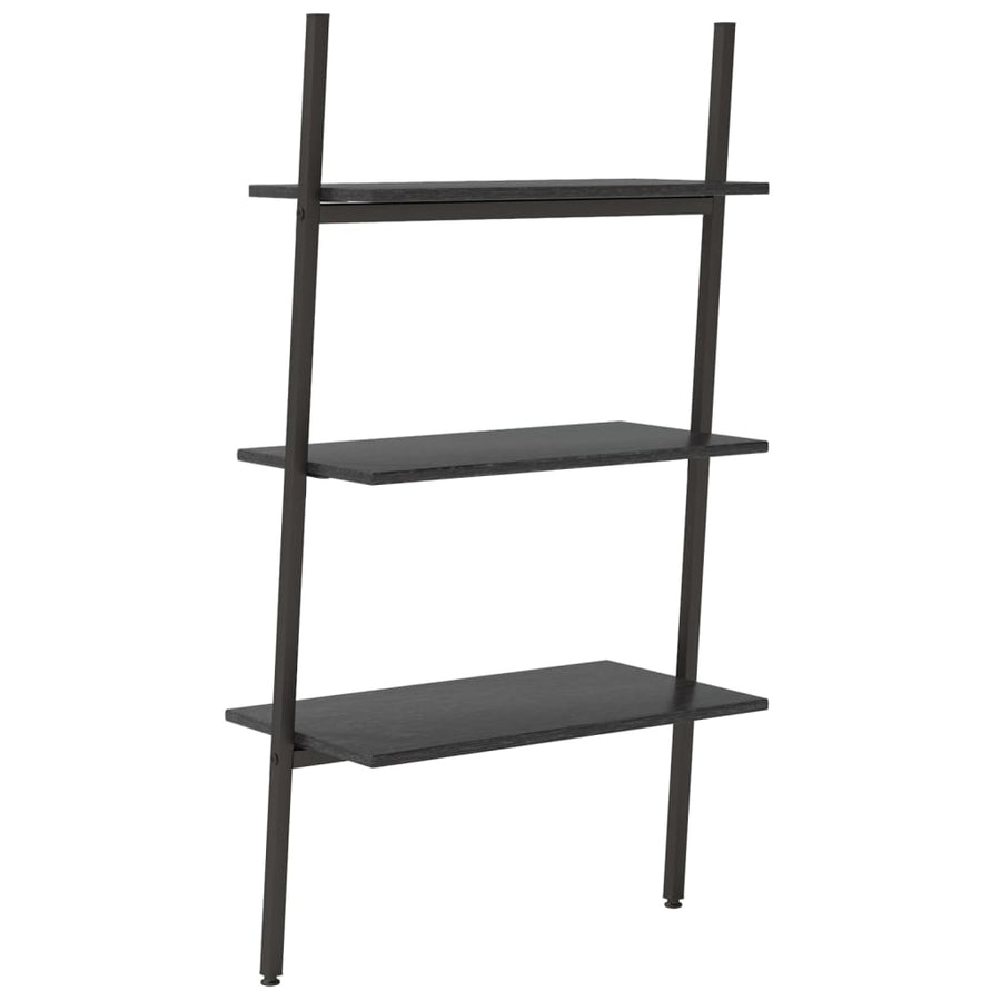 Ladderrek Met 3 Schappen 64 x 34 x 116 cm Zwart