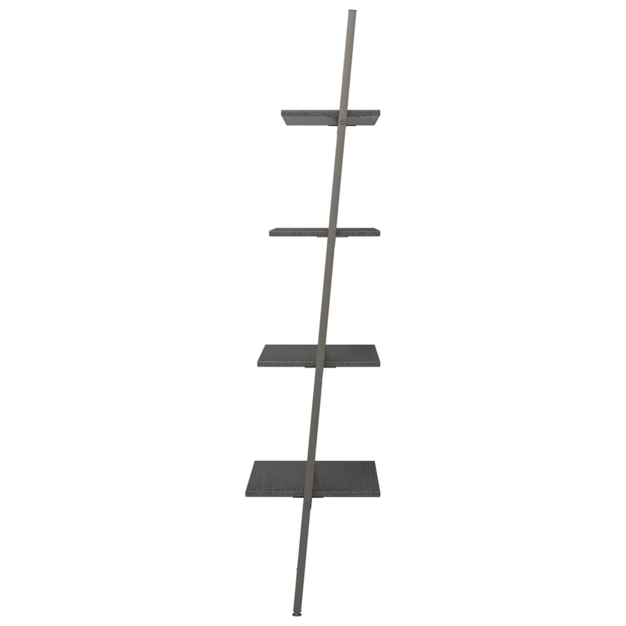 Ladderrek Met 4 Schappen 64X34X150,5 Cm Zwart