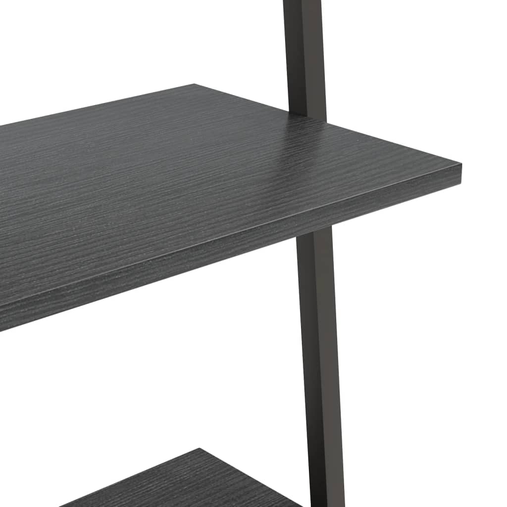 Ladderrek Met 4 Schappen 64X34X150,5 Cm Zwart