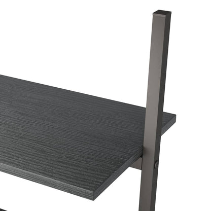 Ladderrek Met 4 Schappen 64X34X150,5 Cm Zwart
