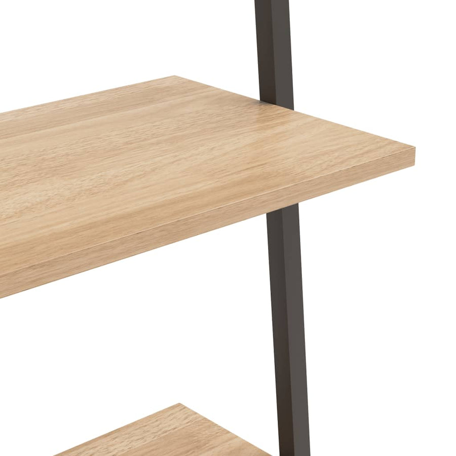 Ladderrek Met 5 Schappen 64X34X185,5 Cm Lichtbruin En Zwart