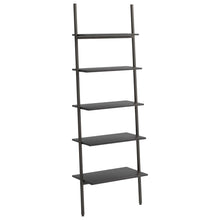 Ladderrek Met 5 Schappen 64X34X185,5 Cm Zwart