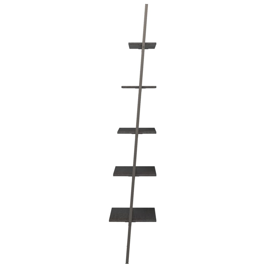 Ladderrek Met 5 Schappen 64X34X185,5 Cm Zwart