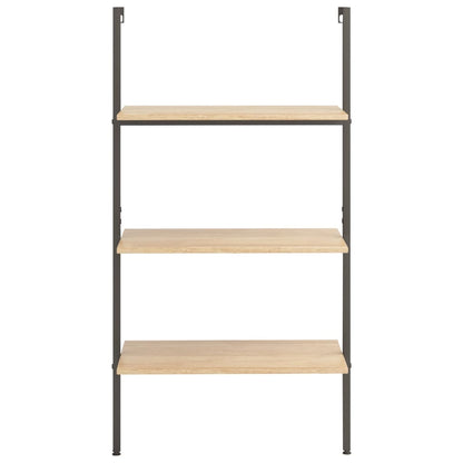 Ladderrek Met 3 Schappen 64X35X120,5 Cm Lichtbruin En Zwart