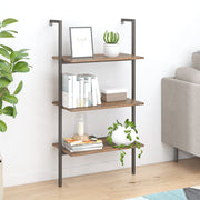 Ladderrek 64x35x120,5 cm donkerbruin zwart