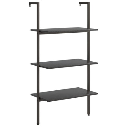 Ladderrek Met 3 Schappen 64X35X120,5 Cm Zwart