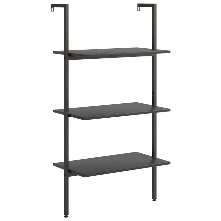 Ladderrek Met 3 Schappen 64X35X120,5 Cm Zwart