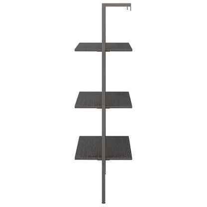 Ladderrek Met 3 Schappen 64X35X120,5 Cm Zwart
