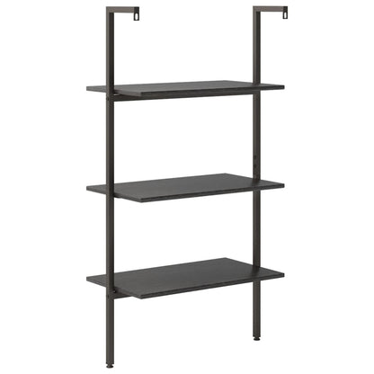 Ladderrek Met 3 Schappen 64X35X120,5 Cm Zwart
