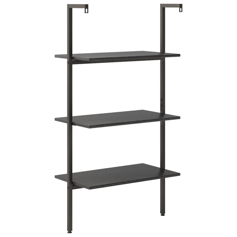 Ladderrek Met 3 Schappen 64X35X120,5 Cm Zwart