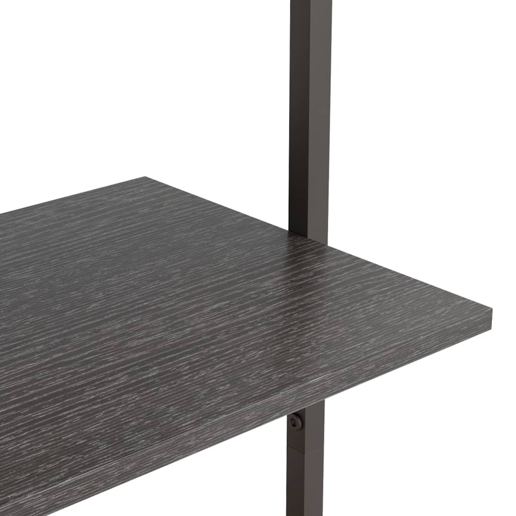 Ladderrek Met 3 Schappen 64X35X120,5 Cm Zwart
