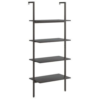Ladderrek Met 4 Schappen 64X35X152,5 Cm Zwart