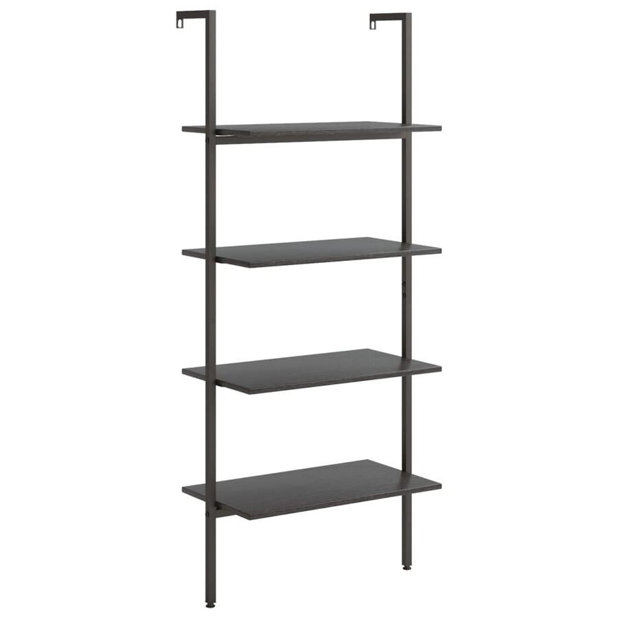 Ladderrek Met 4 Schappen 64X35X152,5 Cm Zwart