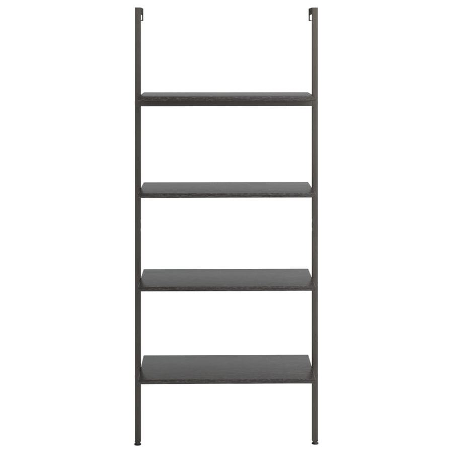 Ladderrek Met 4 Schappen 64X35X152,5 Cm Zwart