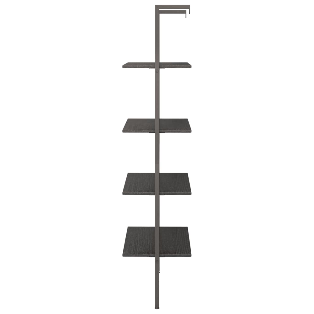 Ladderrek Met 4 Schappen 64X35X152,5 Cm Zwart