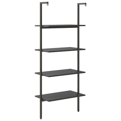 Ladderrek Met 4 Schappen 64X35X152,5 Cm Zwart
