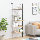 Ladderrek 64x35x185 cm lichtbruin zwart