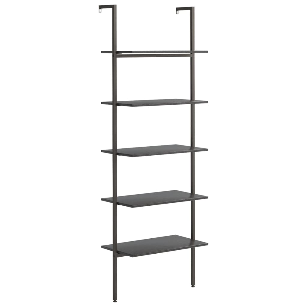 Ladderrek Met 5 Schappen 64X35X185 Cm Zwart