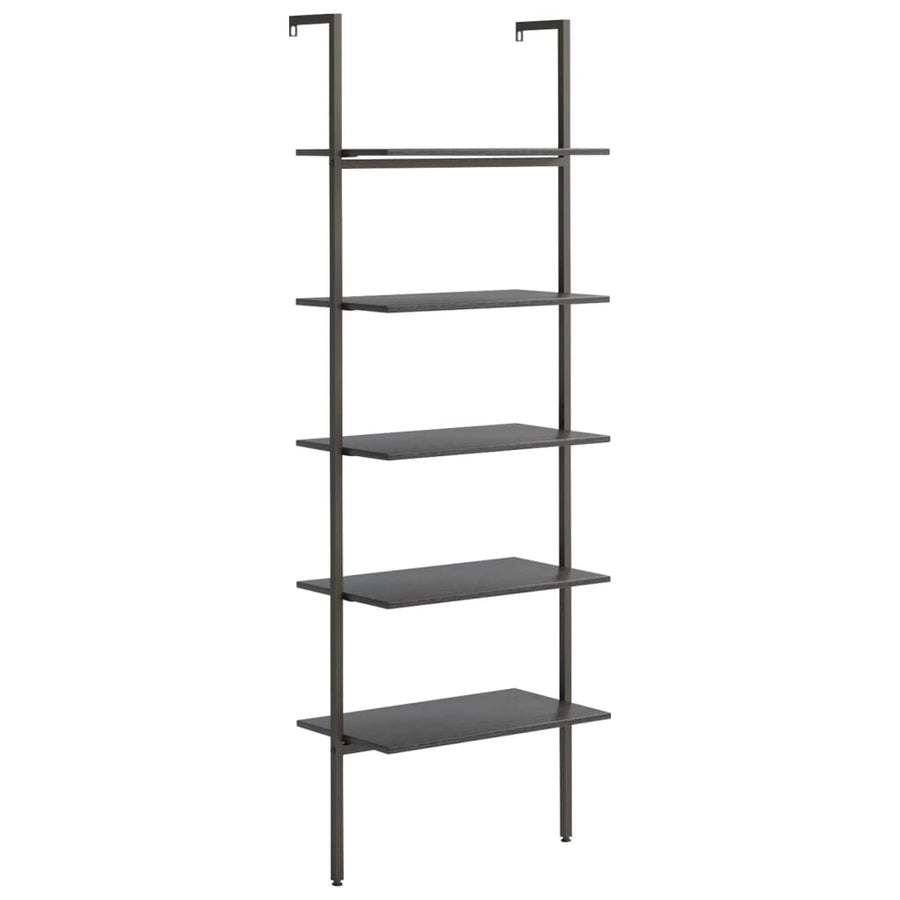Ladderrek Met 5 Schappen 64X35X185 Cm Zwart