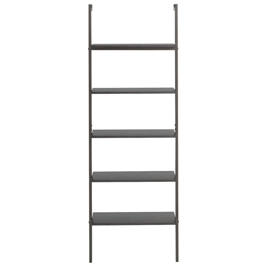Ladderrek Met 5 Schappen 64X35X185 Cm Zwart