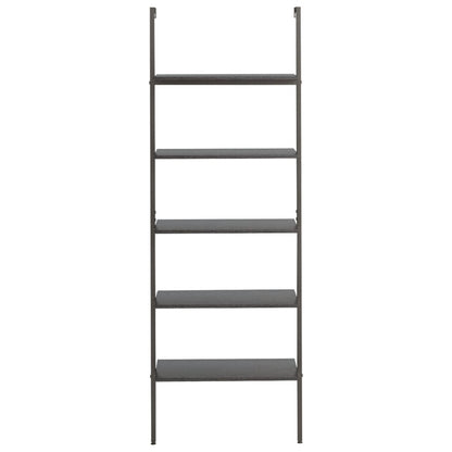 Ladderrek Met 5 Schappen 64X35X185 Cm Zwart