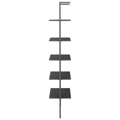 Ladderrek Met 5 Schappen 64X35X185 Cm Zwart