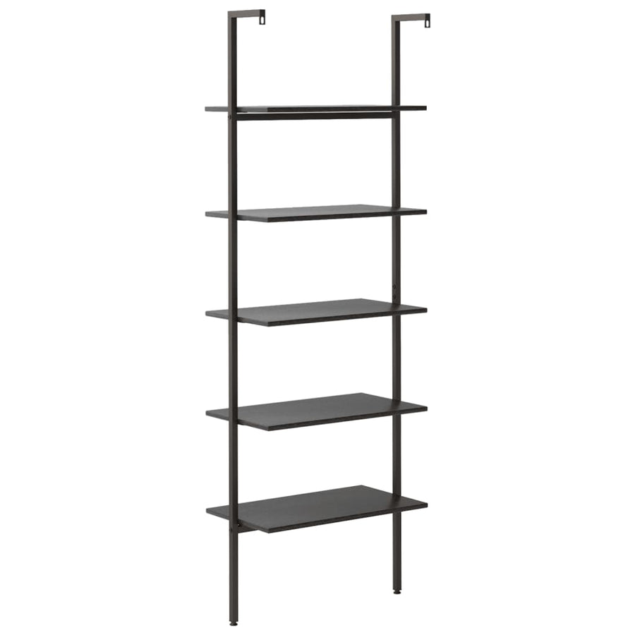 Ladderrek Met 5 Schappen 64X35X185 Cm Zwart