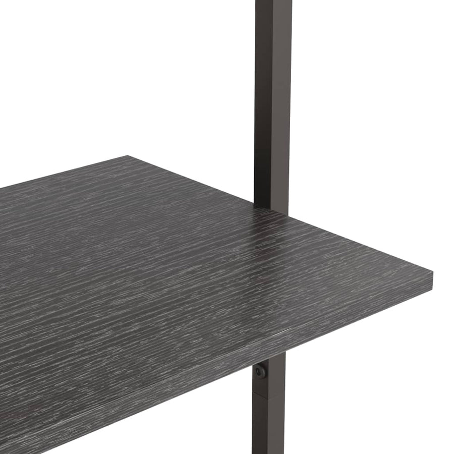 Ladderrek Met 5 Schappen 64X35X185 Cm Zwart