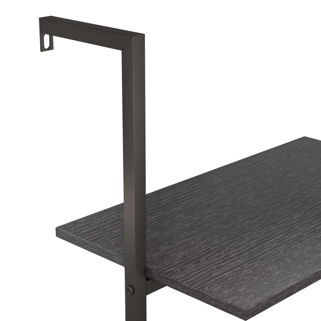 Ladderrek Met 5 Schappen 64X35X185 Cm Zwart