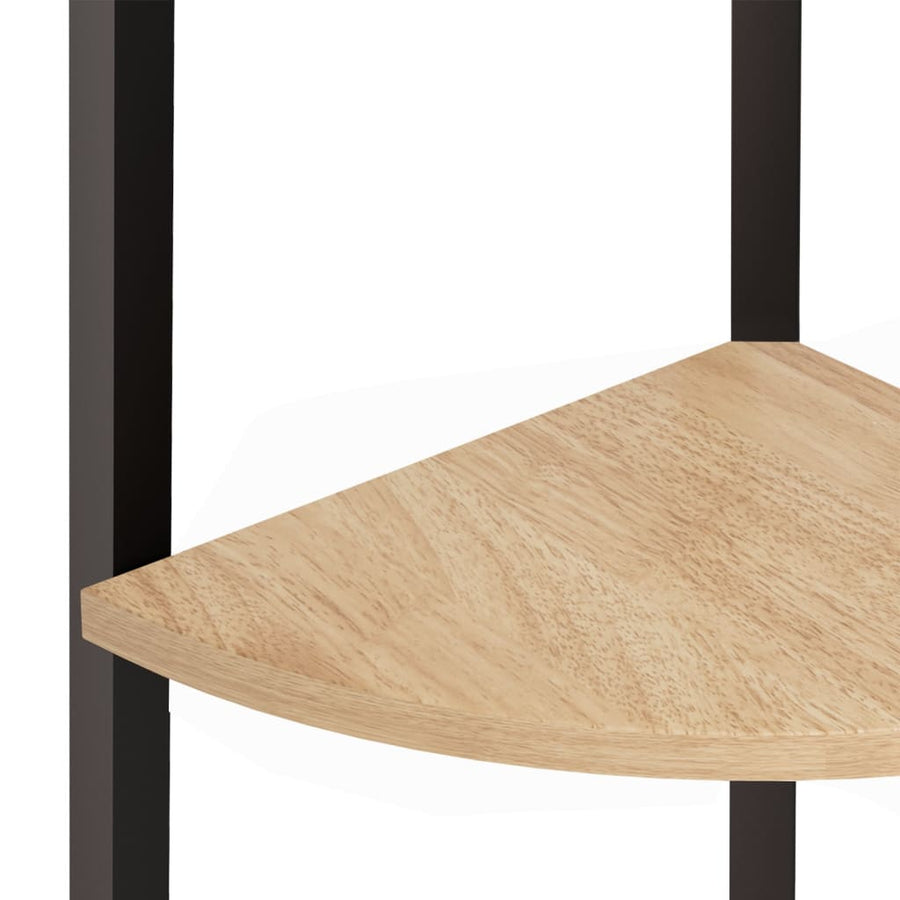 Hoekkastje Met 3 Schappen 45,5X31,5X120 Cm Lichtbruin En Zwart