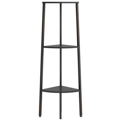 Hoekkastje Met 3 Schappen 45,5X31,5X120 Cm Zwart