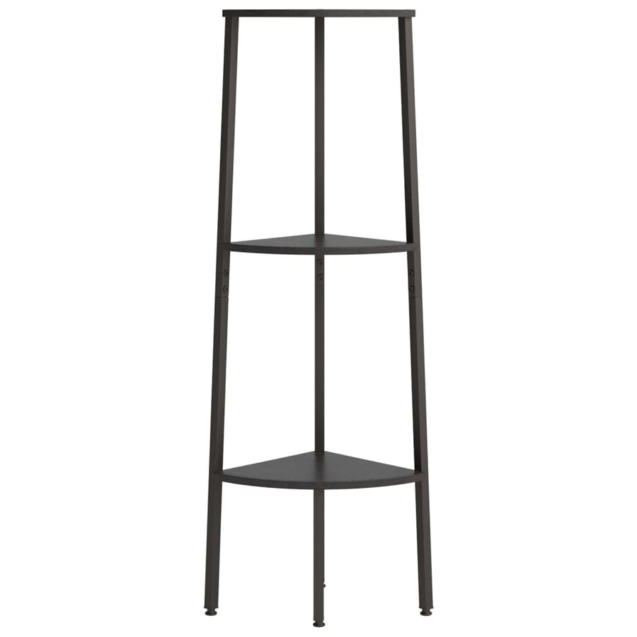 Hoekkastje Met 3 Schappen 45,5X31,5X120 Cm Zwart