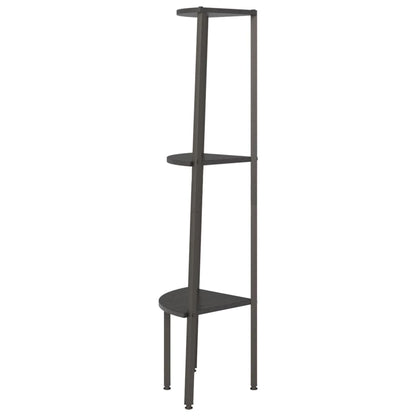 Hoekkastje Met 3 Schappen 45,5X31,5X120 Cm Zwart