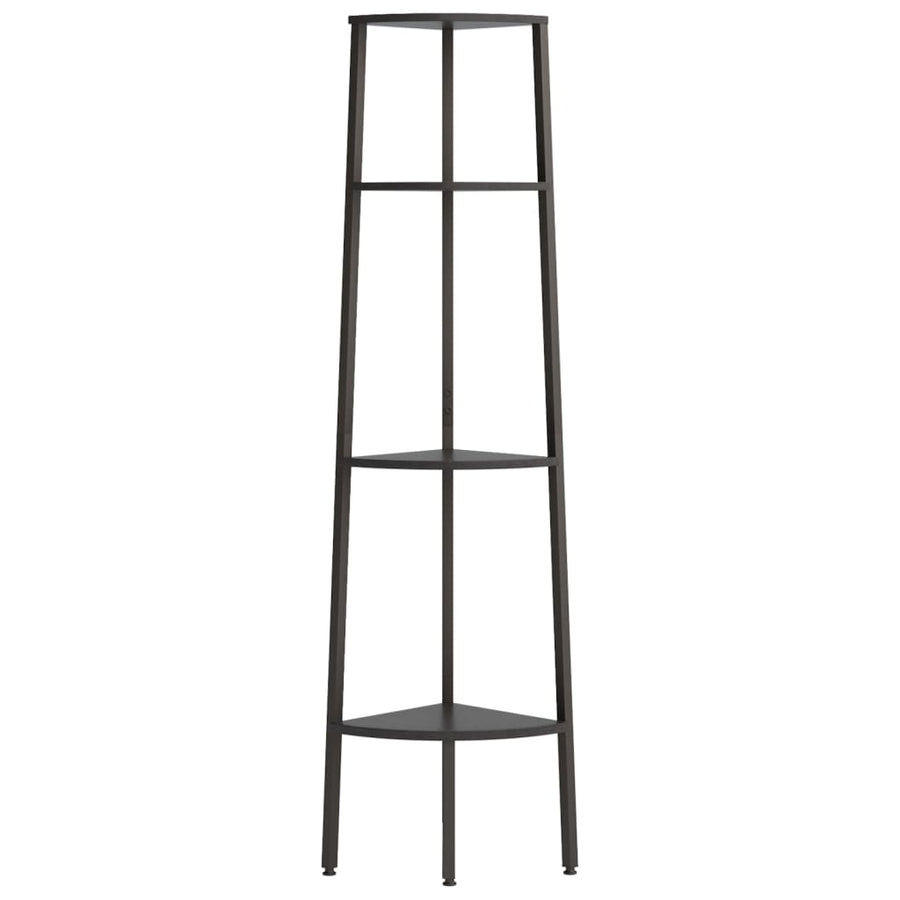 Hoekkastje Met 4 Schappen 45,5X31,5X150 Cm Zwart