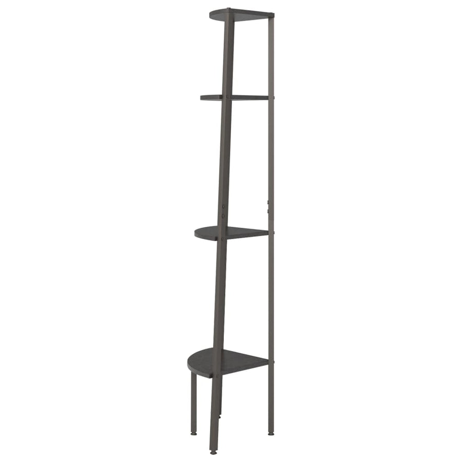 Hoekkastje Met 4 Schappen 45,5X31,5X150 Cm Zwart