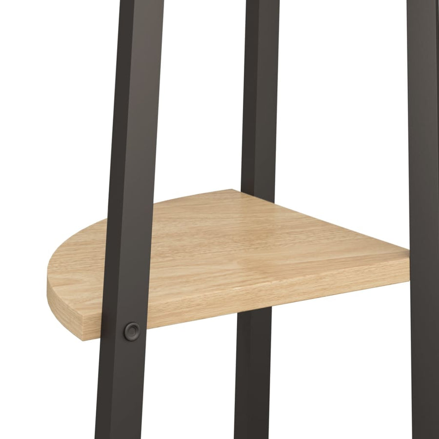 Hoekkastje Met 5 Schappen 45,5X31,5X180 Cm Lichtbruin En Zwart