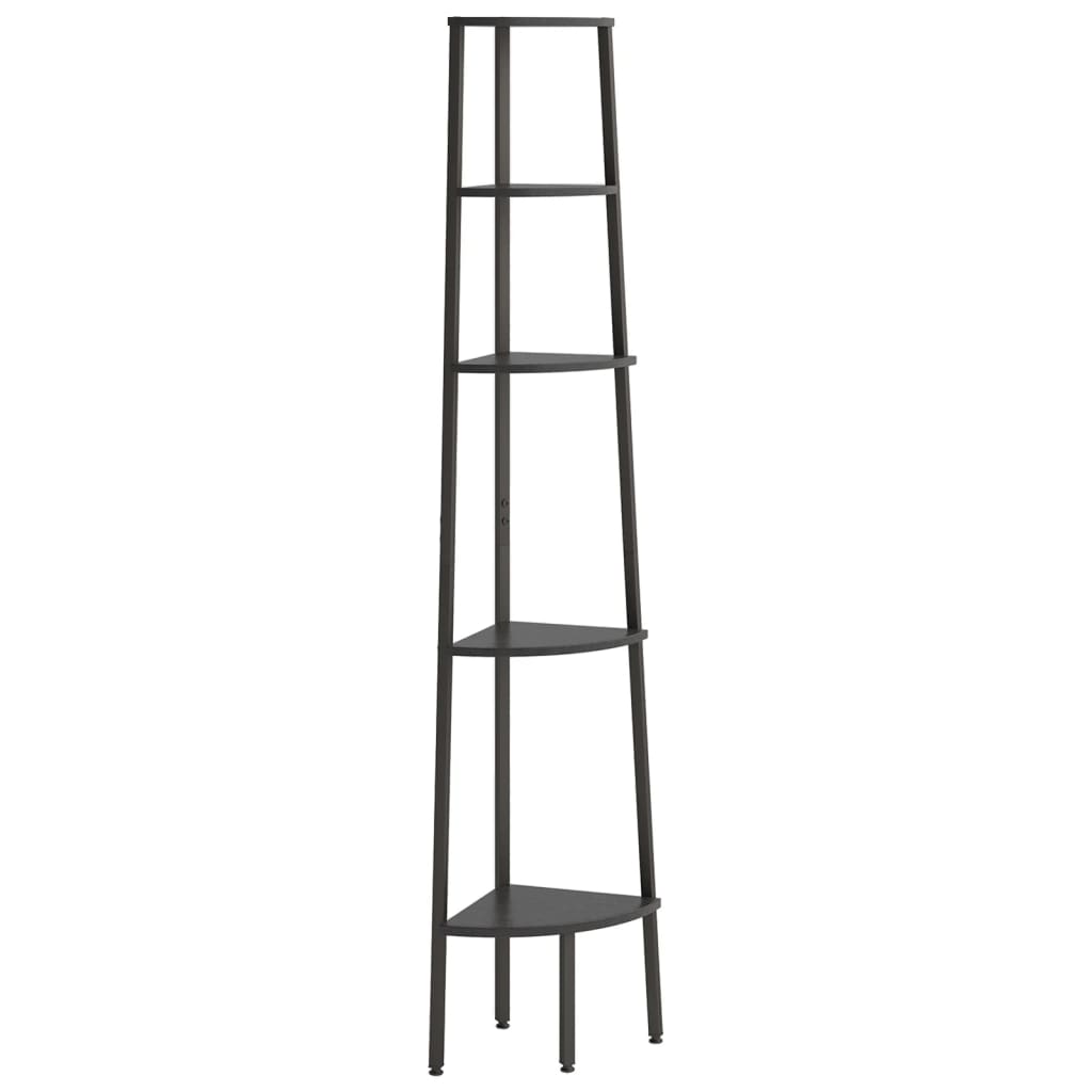 Hoekkastje Met 5 Schappen 45,5X31,5X180 Cm Zwart