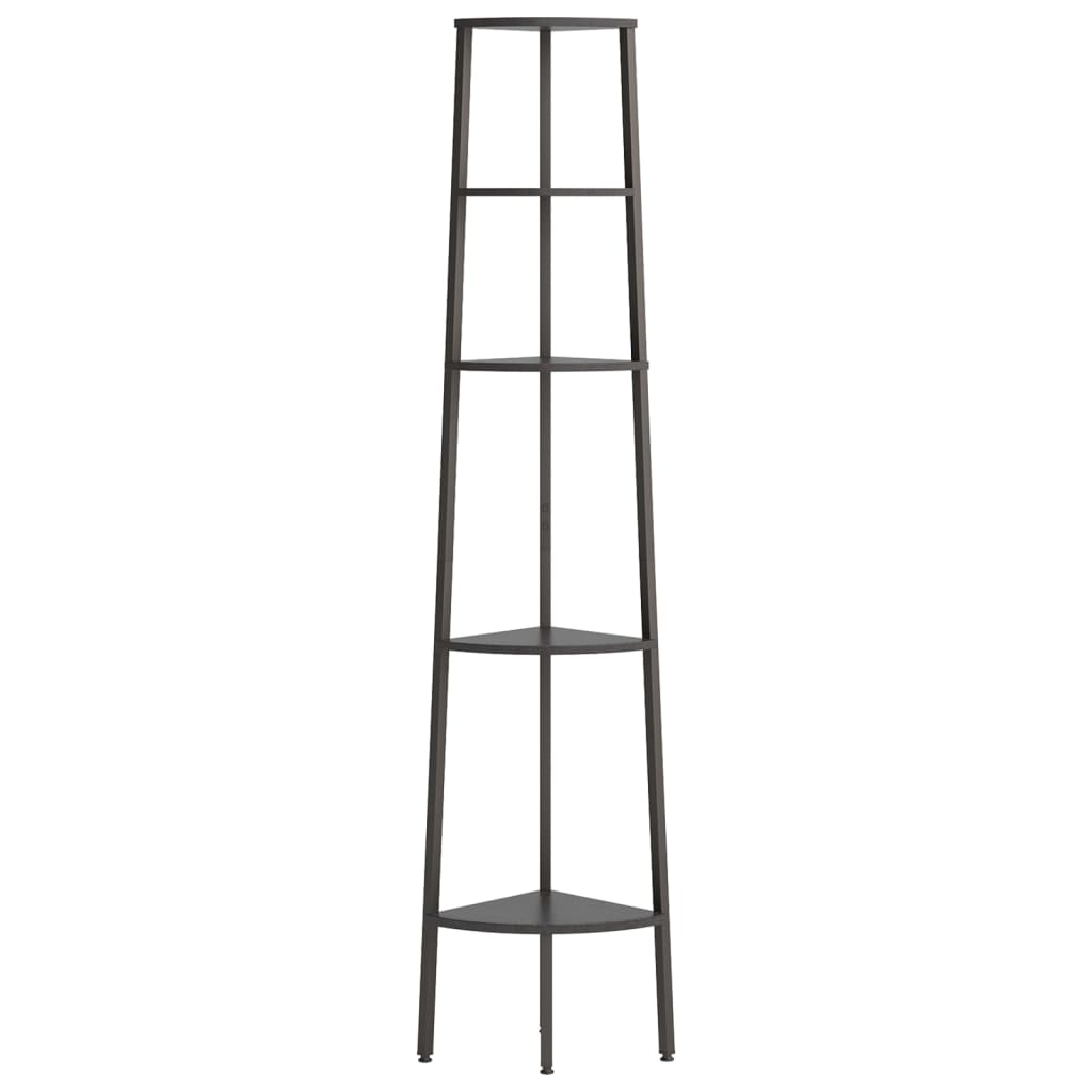Hoekkastje Met 5 Schappen 45,5X31,5X180 Cm Zwart