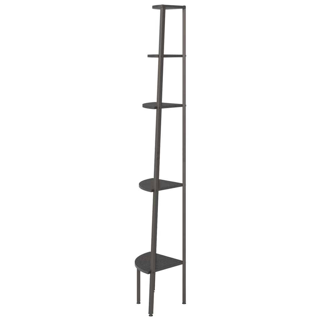 Hoekkastje Met 5 Schappen 45,5X31,5X180 Cm Zwart