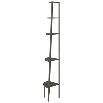Hoekkastje Met 5 Schappen 45,5X31,5X180 Cm Zwart